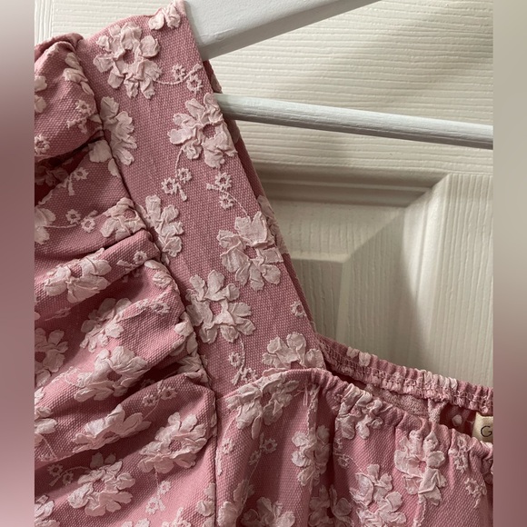 Grace & Emma NWT Botanical Blush Pink Floral Puff Sleeve Dress XL - Picture 8 of 16